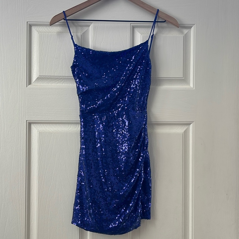 Lucy in the Sky Blue Sequin Mini Dress